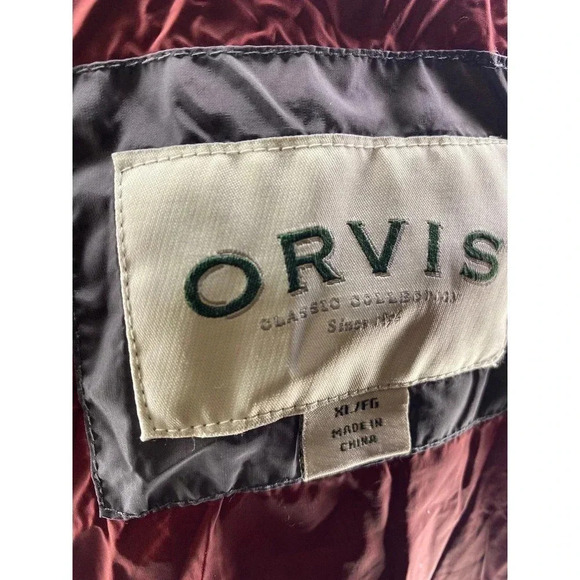 Men’s Orvis vest gray duck down zip up size extra large - Picture 10 of 12